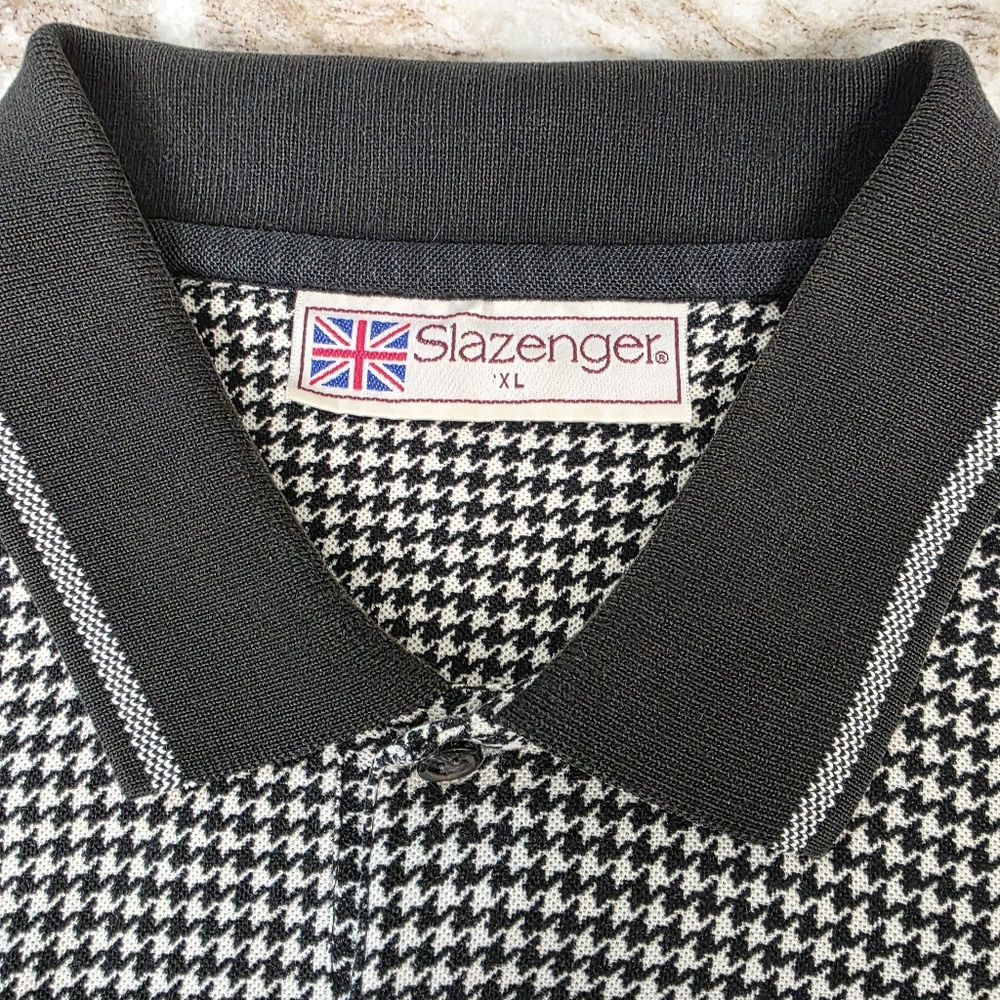 Slazenger Monochrome Houndstooth Polo Shirt - Picture 4 of 7